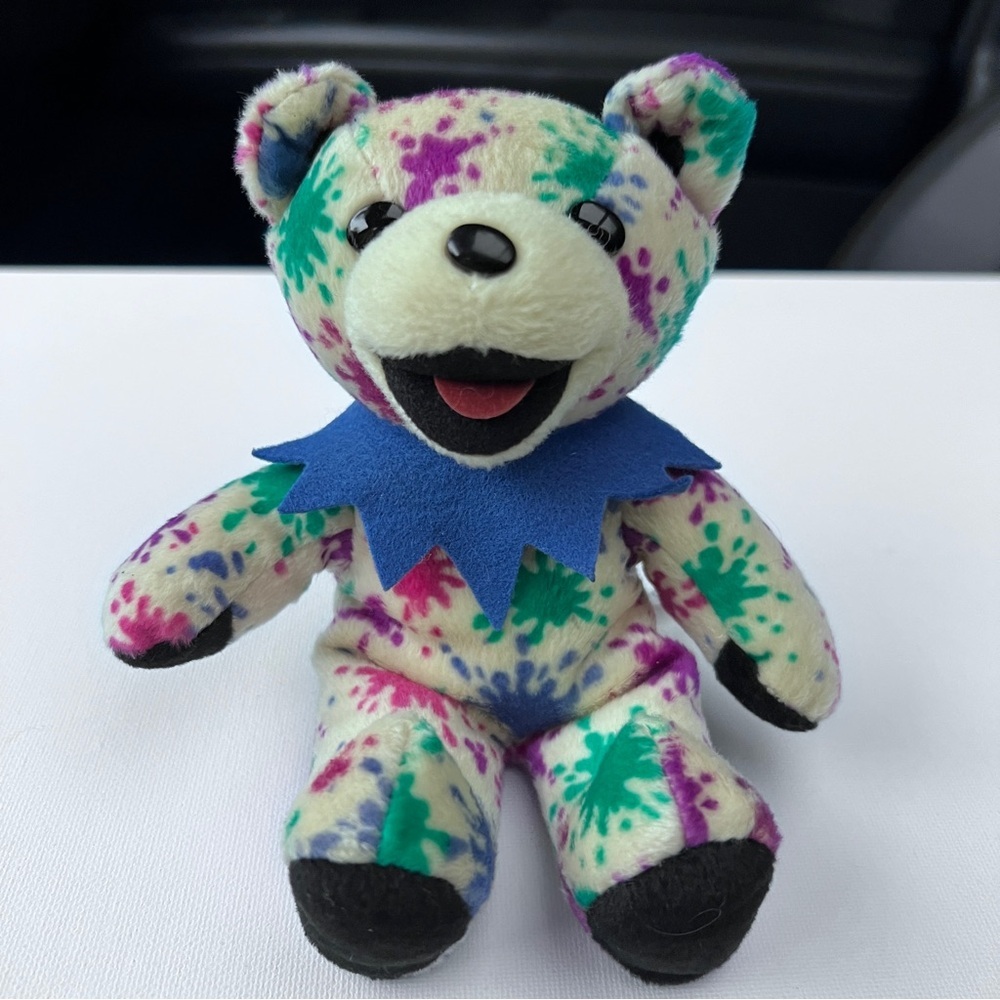 NWOT MASTERPIECE Grateful Dead Liquid Blue Purple Green Beanie Bear